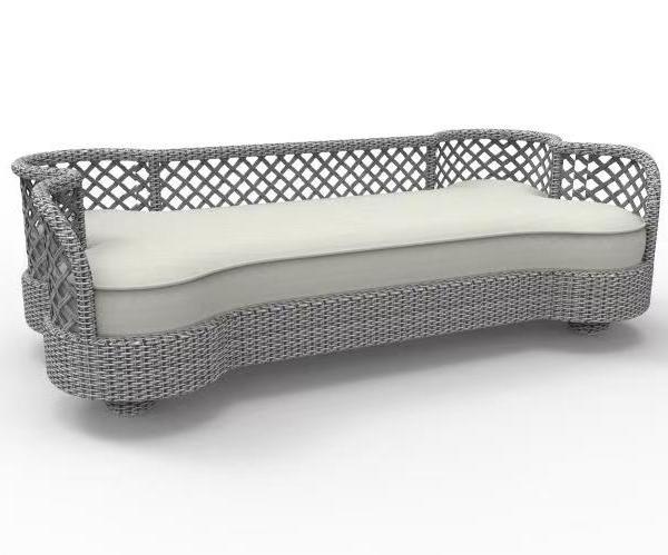 Metal-Frame Wicker Dog Bed